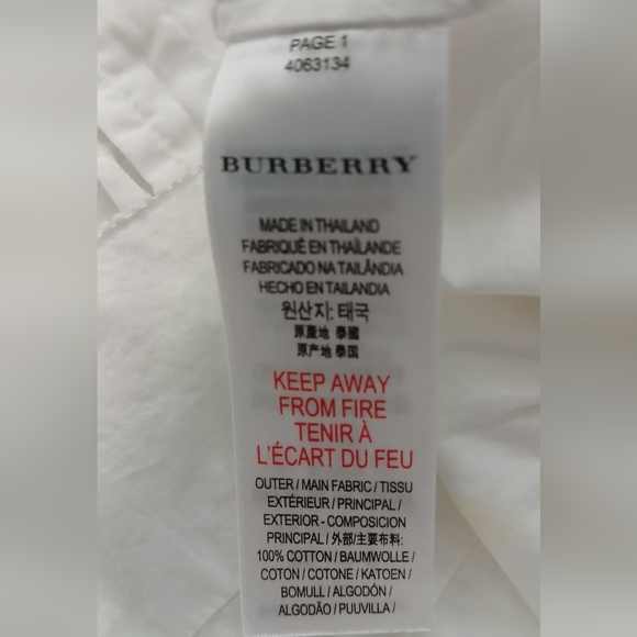 🎀Burberry Girls White Eyelet Ruffles Dress Size 6 Mint Condition & FREE GIFT - Picture 14 of 14